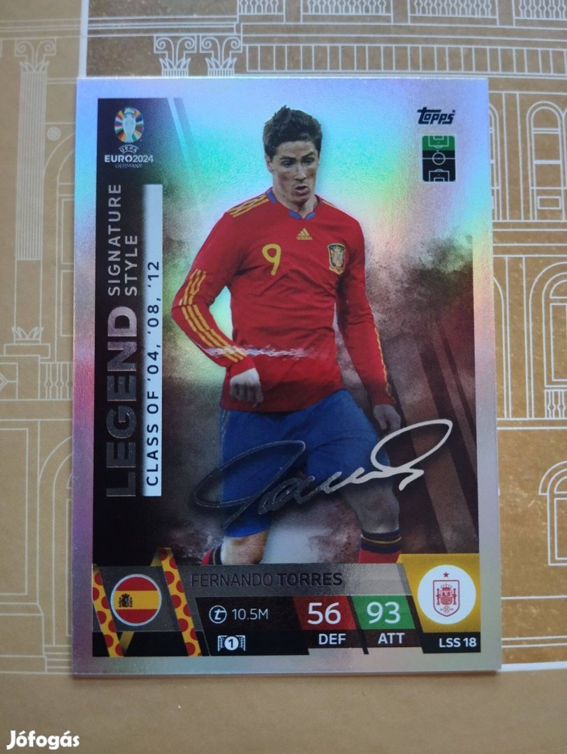 Fernando Torres Spanyolország Legend Signature Style Euro 2024 kártya