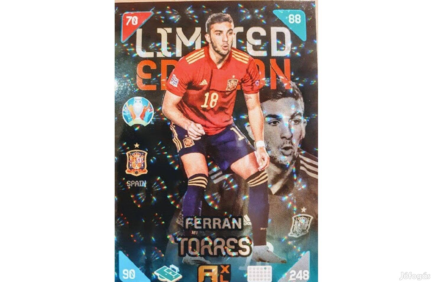 Ferran Torres (Spanyolország) Limited focis kártya Kick Off 2021