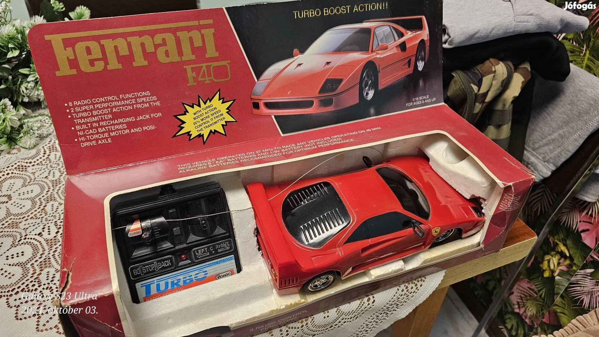 Ferrari F40 távirányítós autó dobozában eladó!