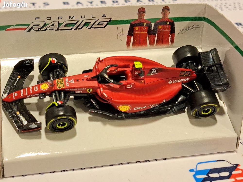 Ferrari SF22 F1 #55 (2022) - Carlos Sainz - Bburago - 1:43 - Érd, Pest