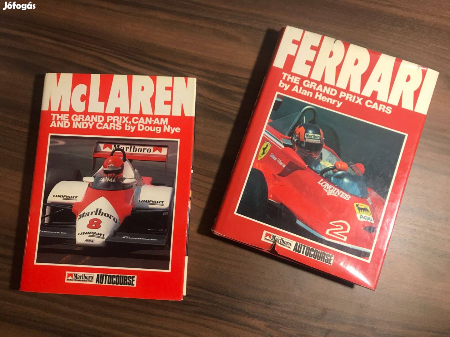 Ferrari és Mclaren f1 forma 1 és egyéb klasszikus versenyautók könyvek