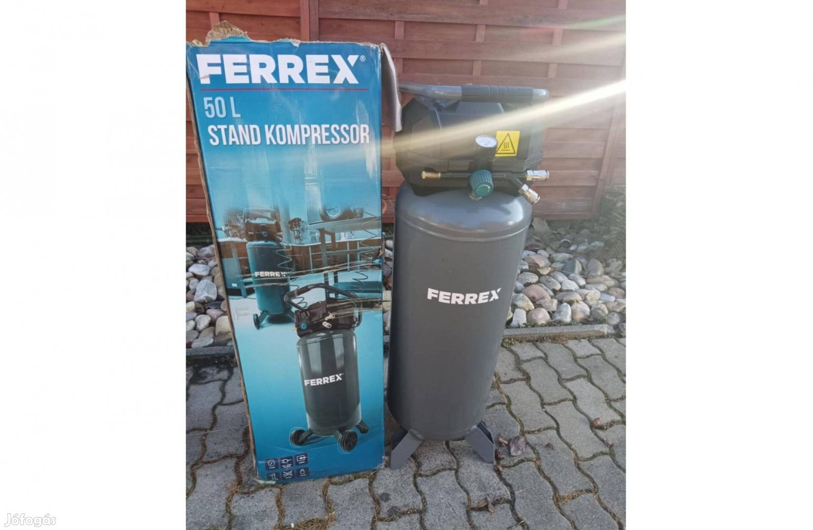 Ferrex 50 L es 10 báros álló kompresszor eladó