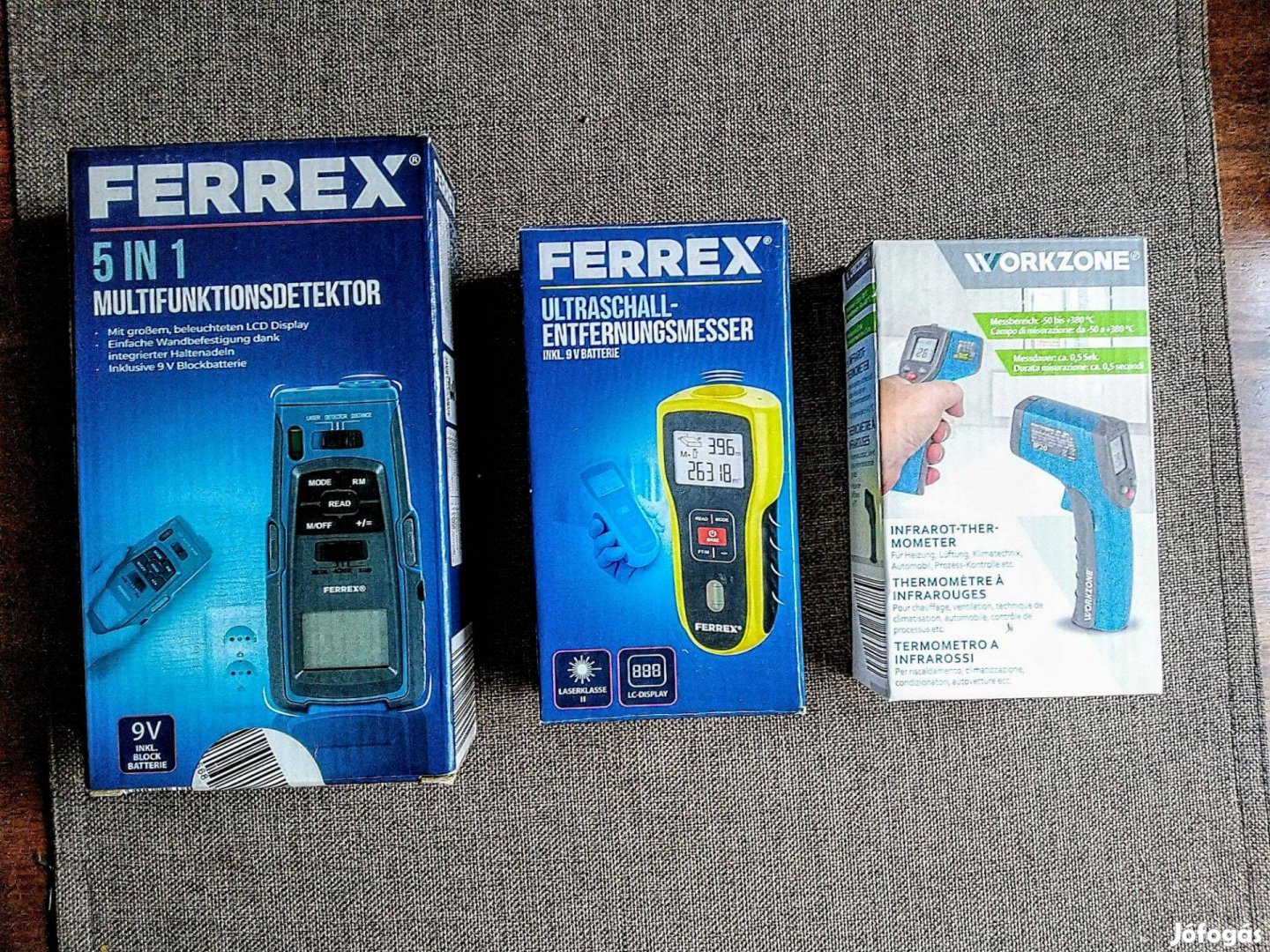 Ferrex Digitális ultrahangos távolságmérő 0,6-16 M és területmérő