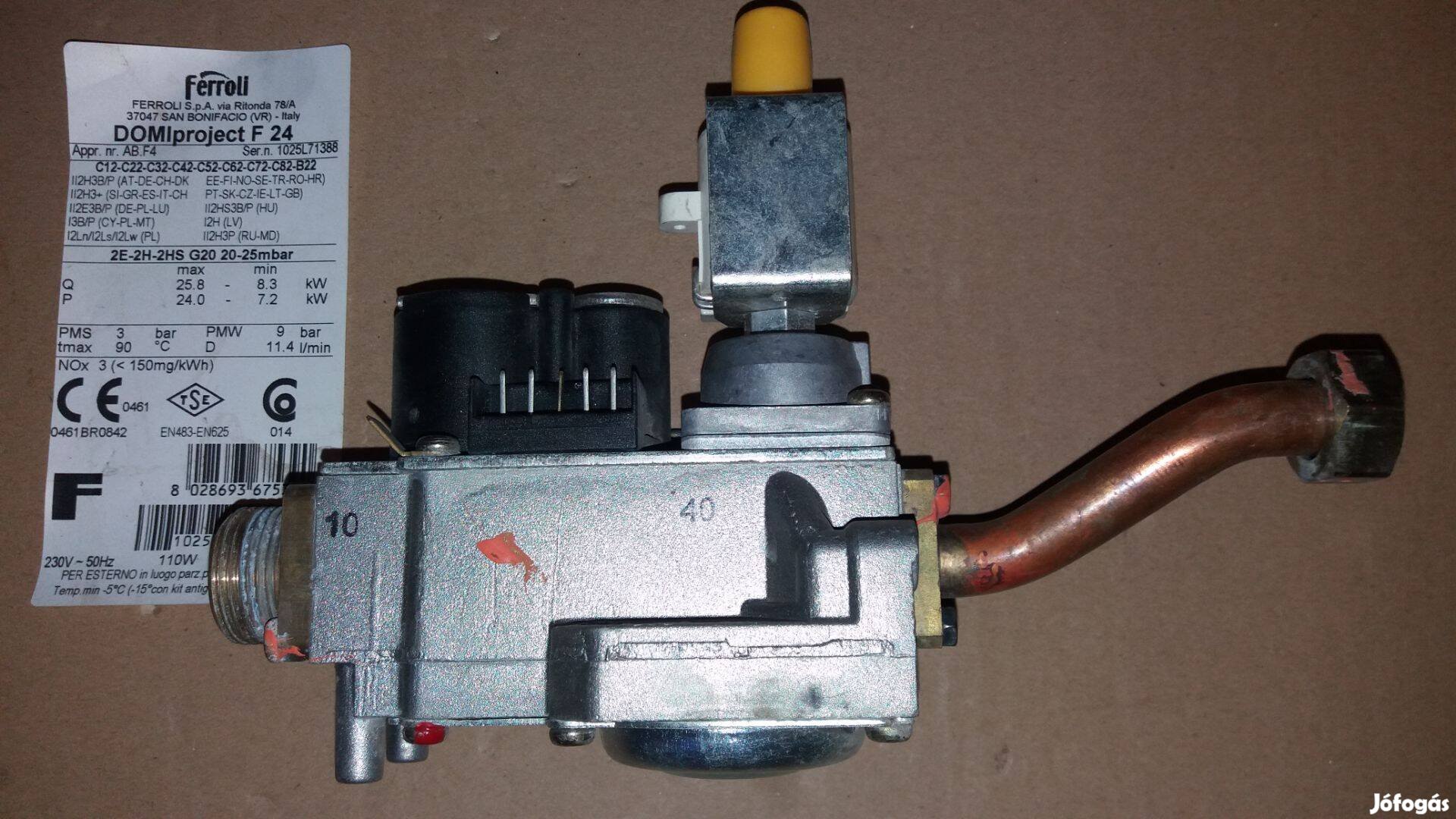 Ferroli Domiprojekt F24 kazán gázszelep VK4115M Honeywell