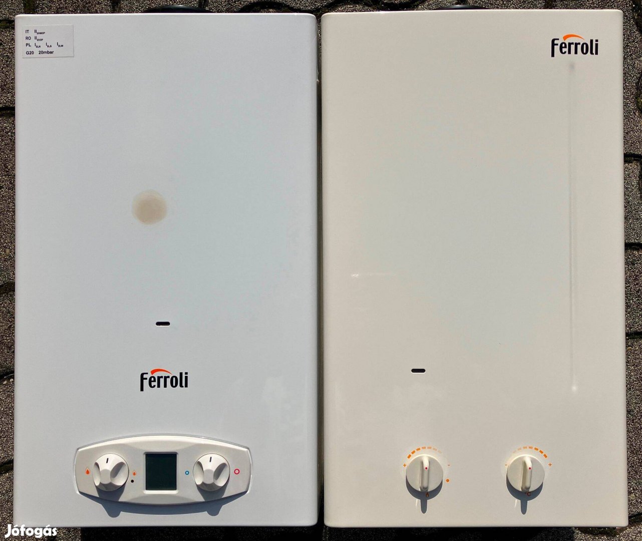 Ferroli vízmelegítők alkatrésznek, két készülék egyben