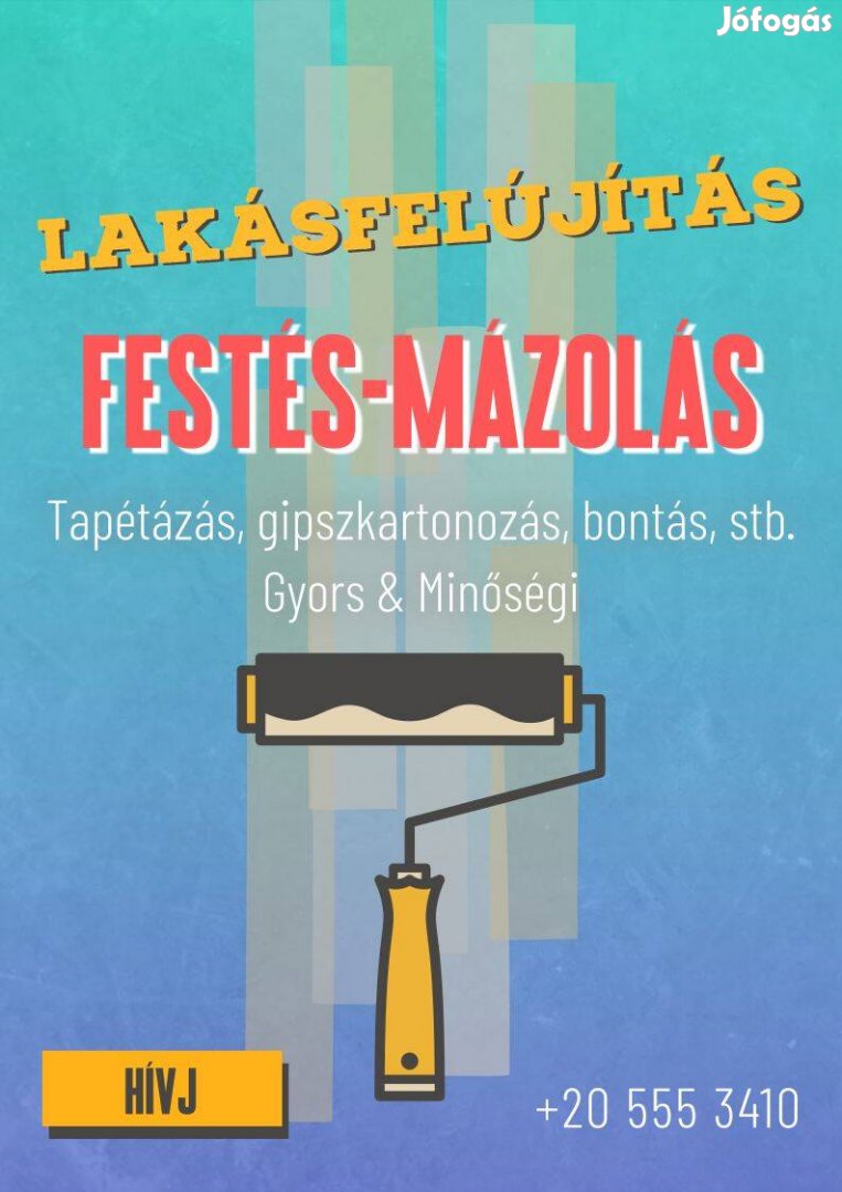 Festés, Lakásfelújítás, Bontás, Tapétázás, 24 Órán Belül!