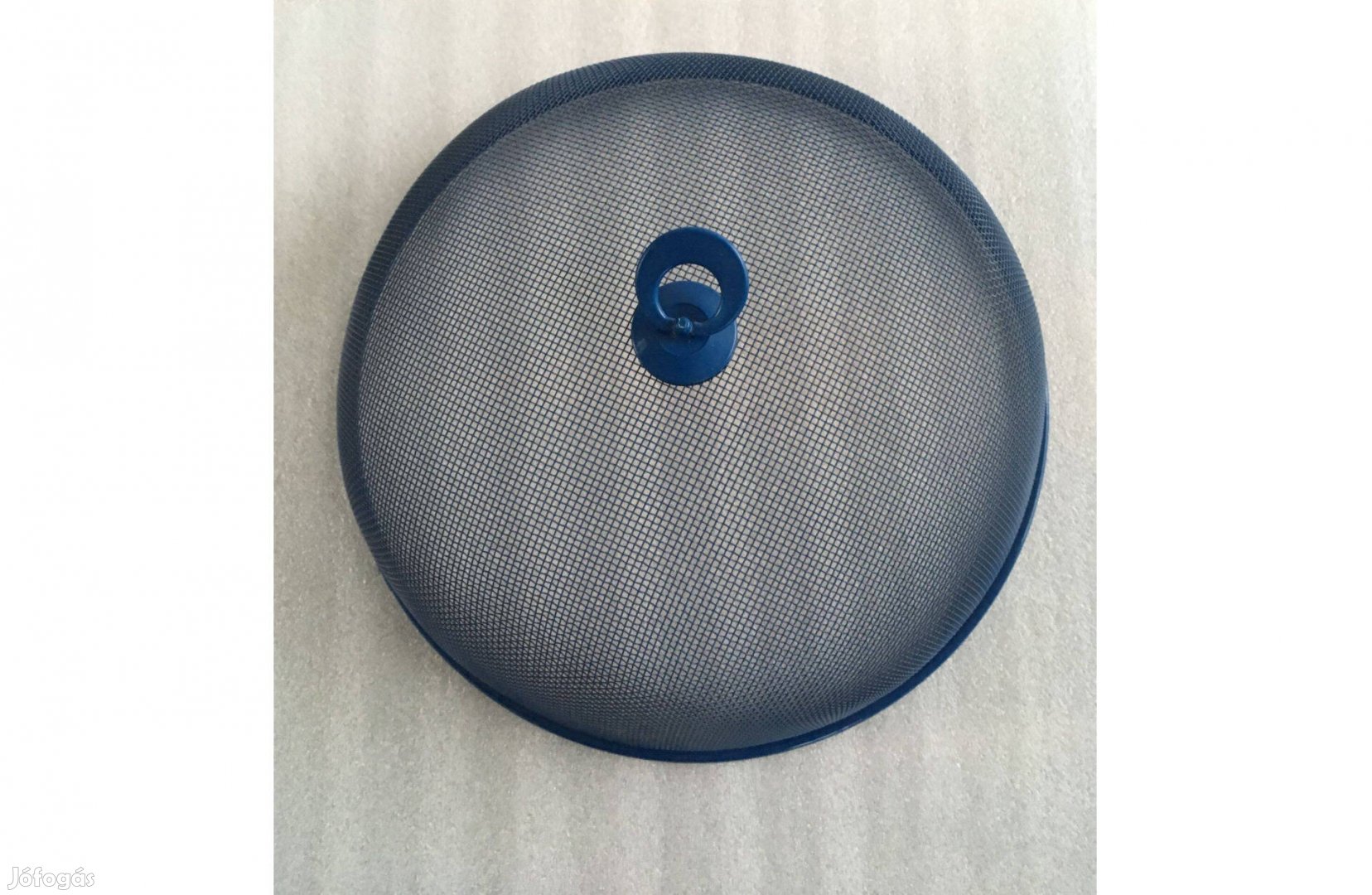 Festett fém, kék hálós ételvédő, ételtakaró háló, búra