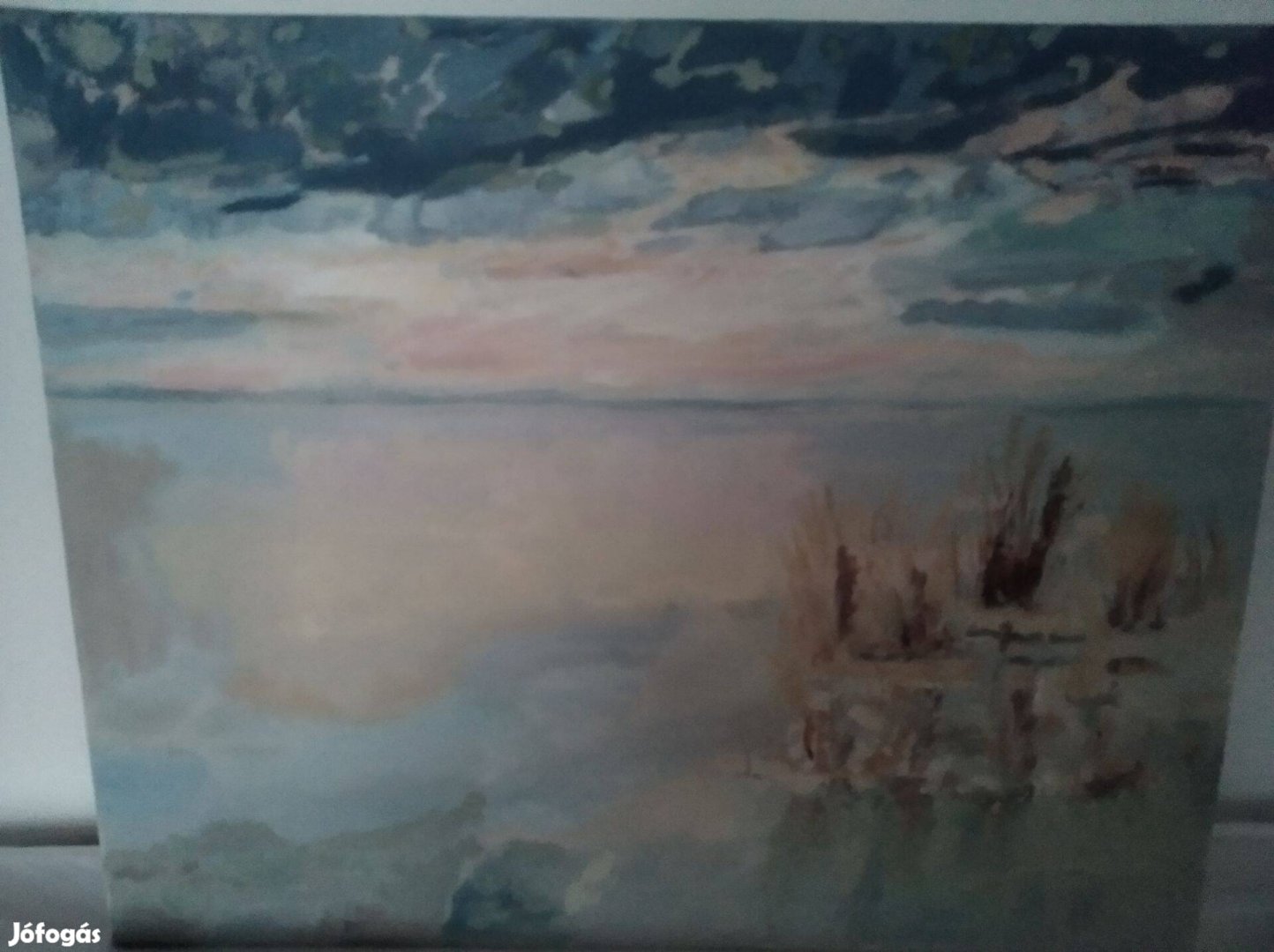 Festmény Balaton télen