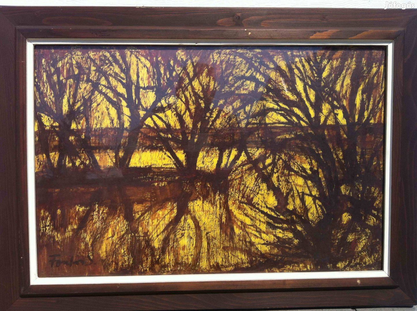 Festmény Fontos Sándó Barna fák 40x60