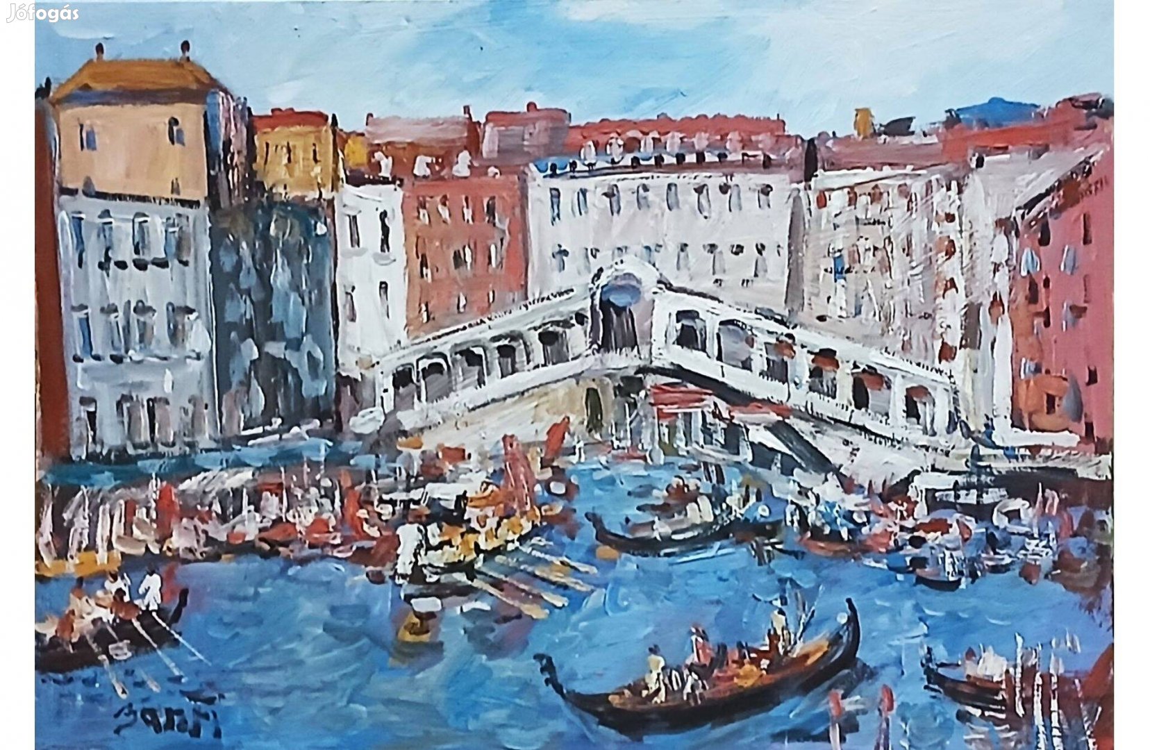 Festmény 0207 - Bánfi Velence olaj, karton, 50x35 cm