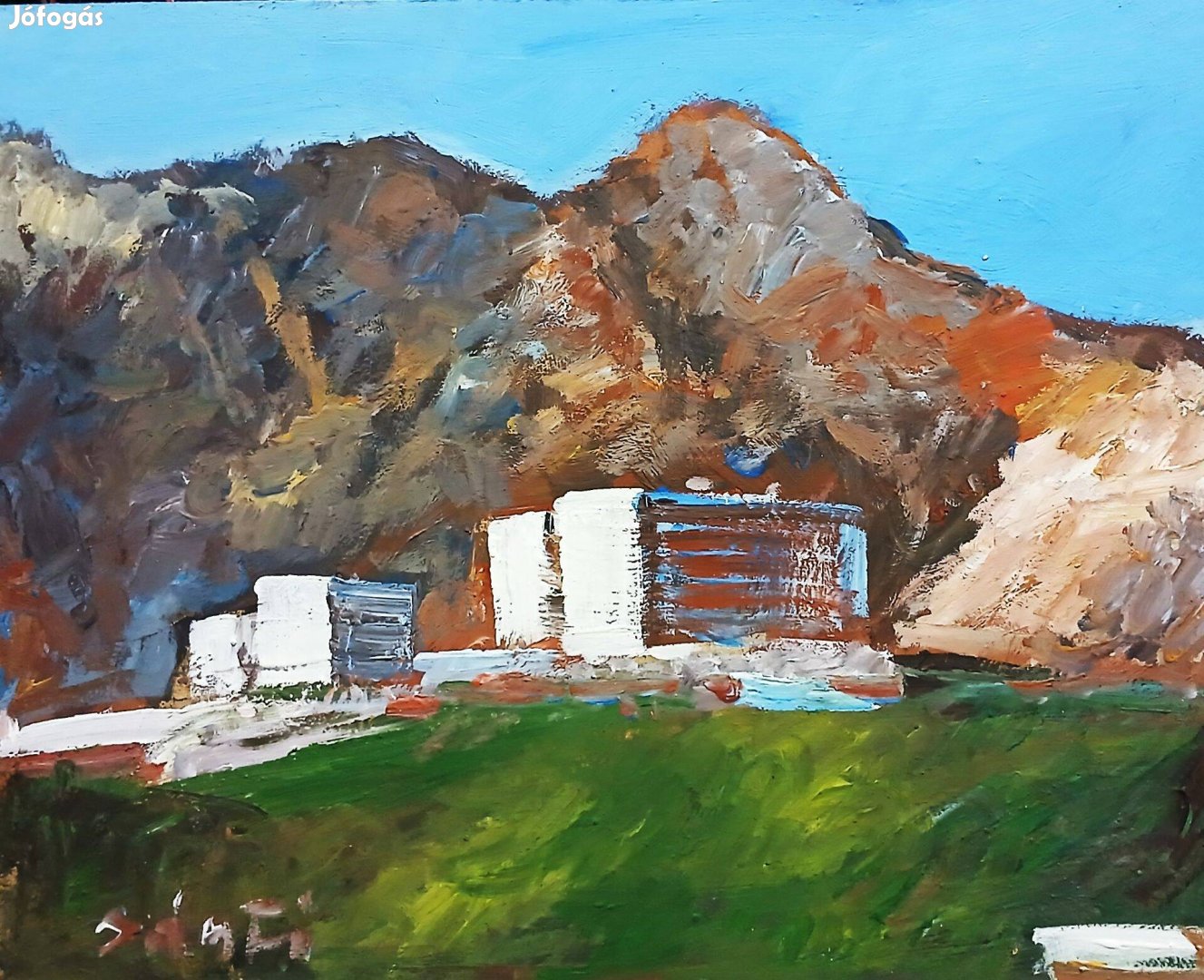 Festmény V-04 Bánfi Magas Tátra olaj, farost, 30x24 cm