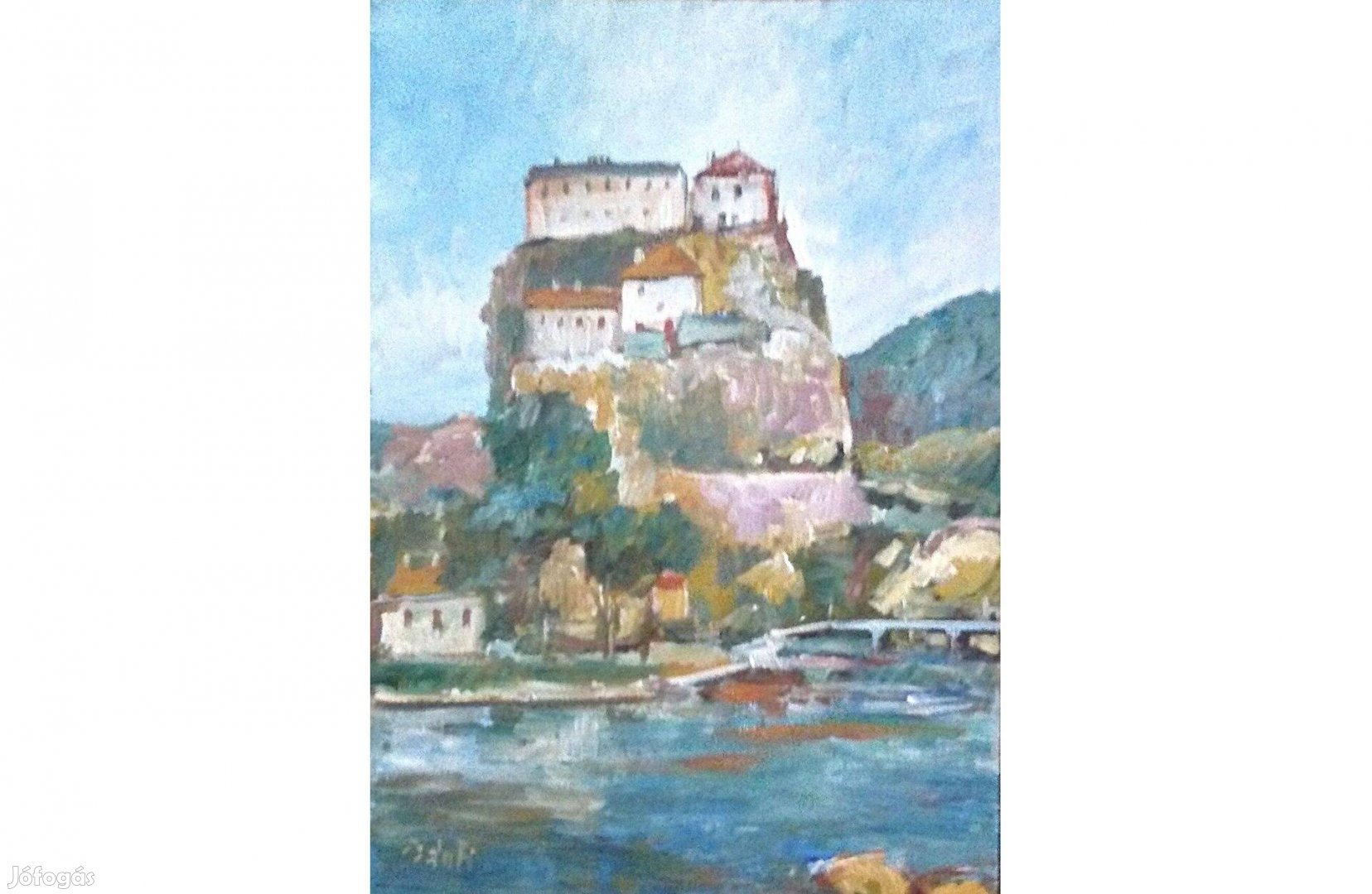 Festmény = Bánfi : Oravsky zámok (olaj, karton, 50 x 35 cm)