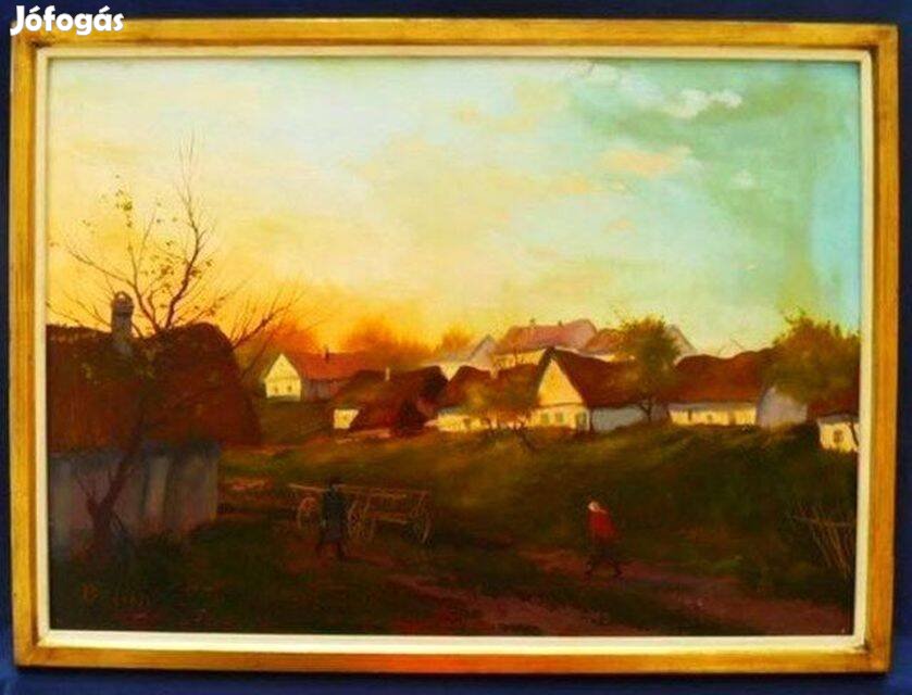 Festmény - Deák B. Ferenc - Délutáni fények