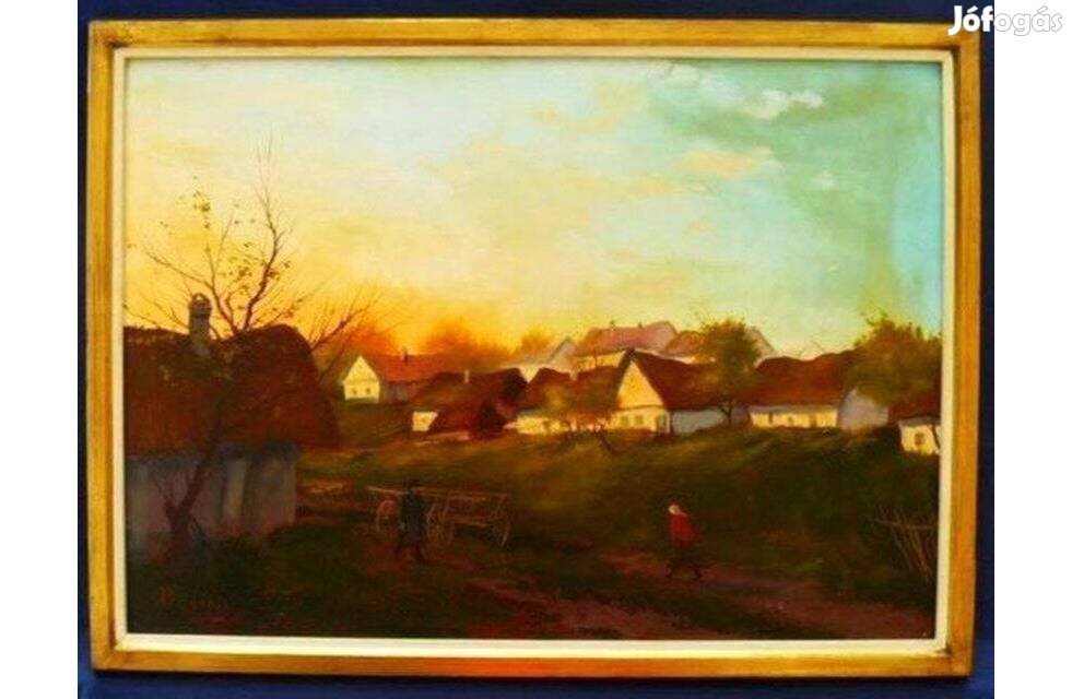 Festmény - Deák B. Ferenc - Délutáni fények