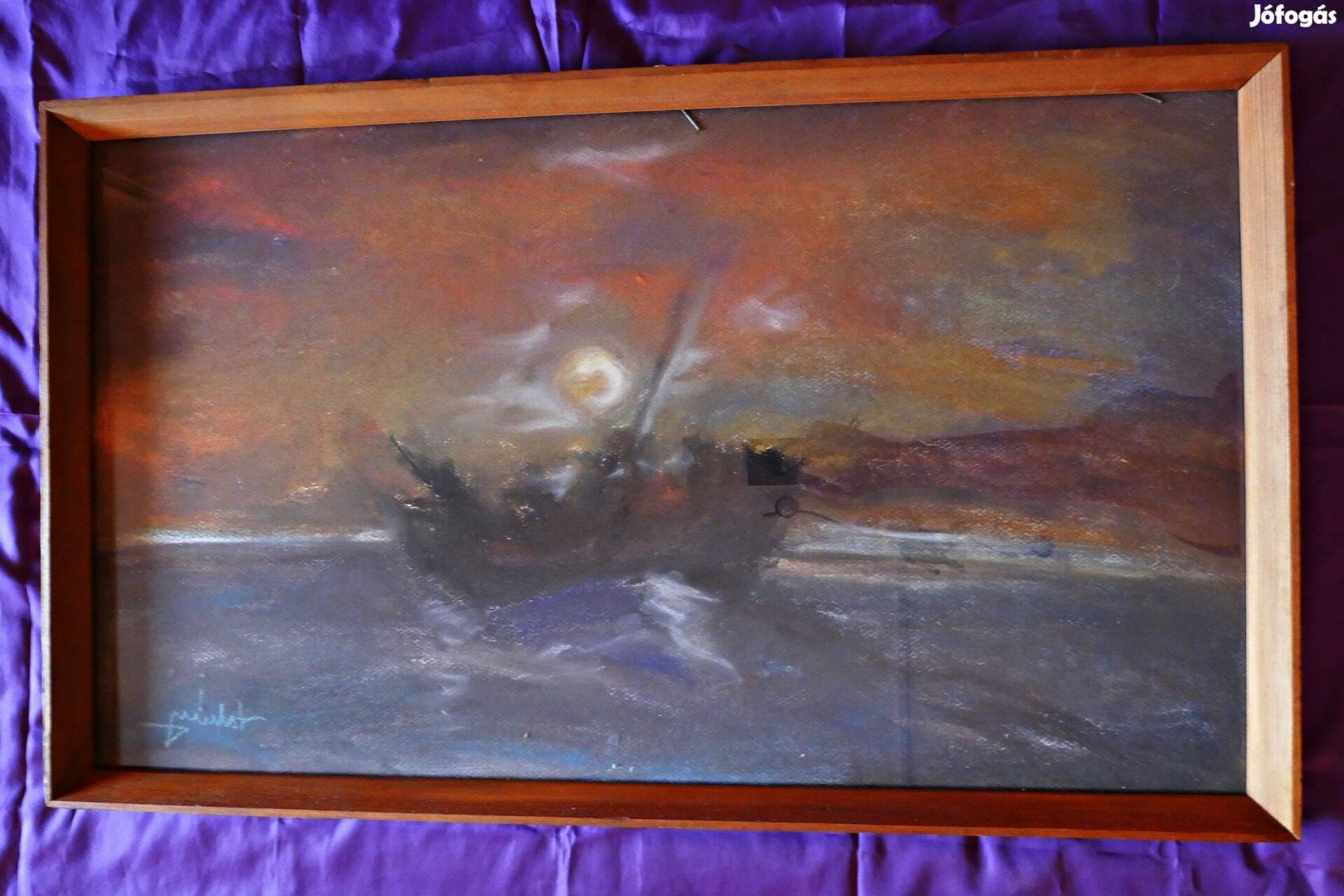 Festmény ( Hajó viharban )