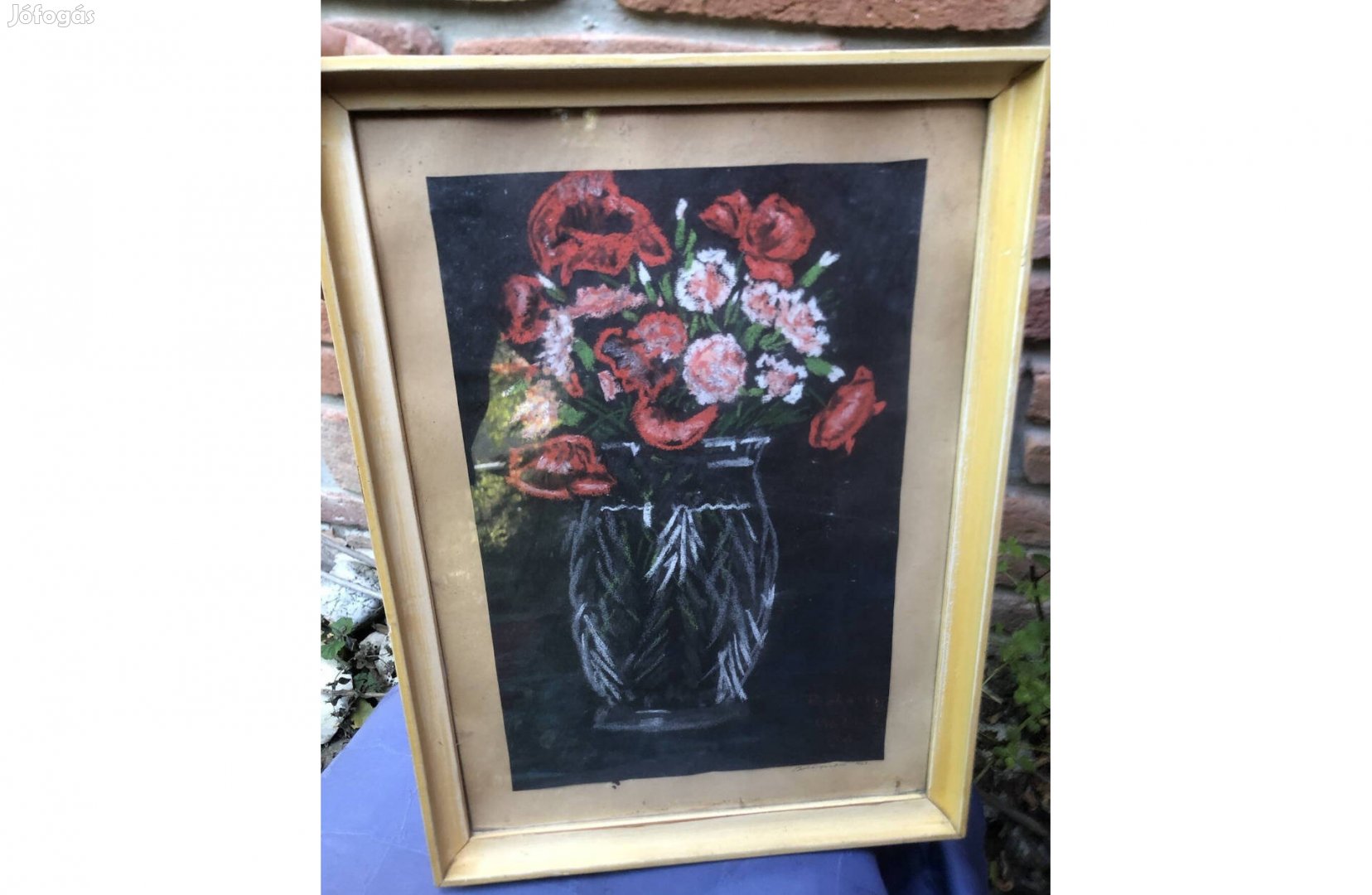 Festmény csendélet az 1960-as évekből 34 47 cm,szignózott