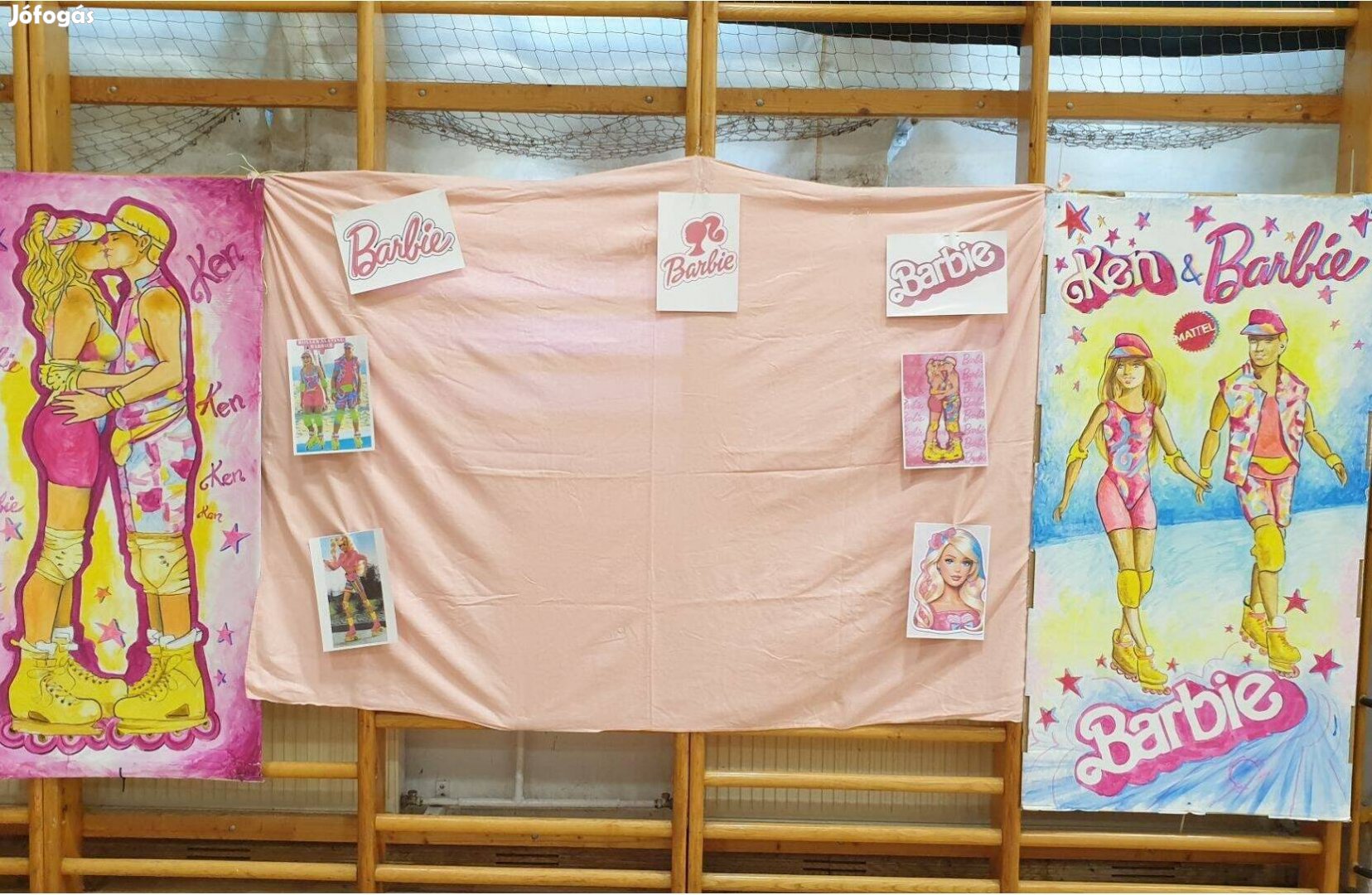 Festmény dekoráció- Barbie & Ken - 85x 160 cm - karton