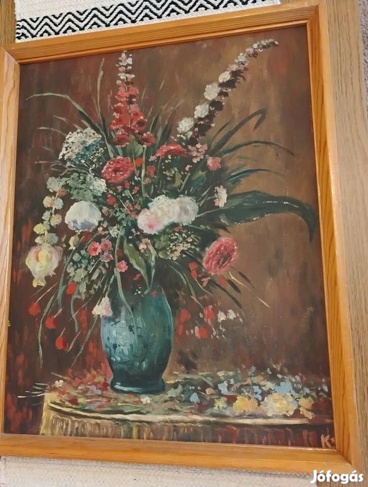 Festmény eladó 60 cm 48 cm-es KS monogrammal