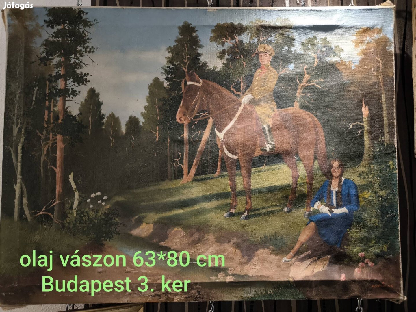Festmeny olaj vászon 62*80 Budapest 3 ker