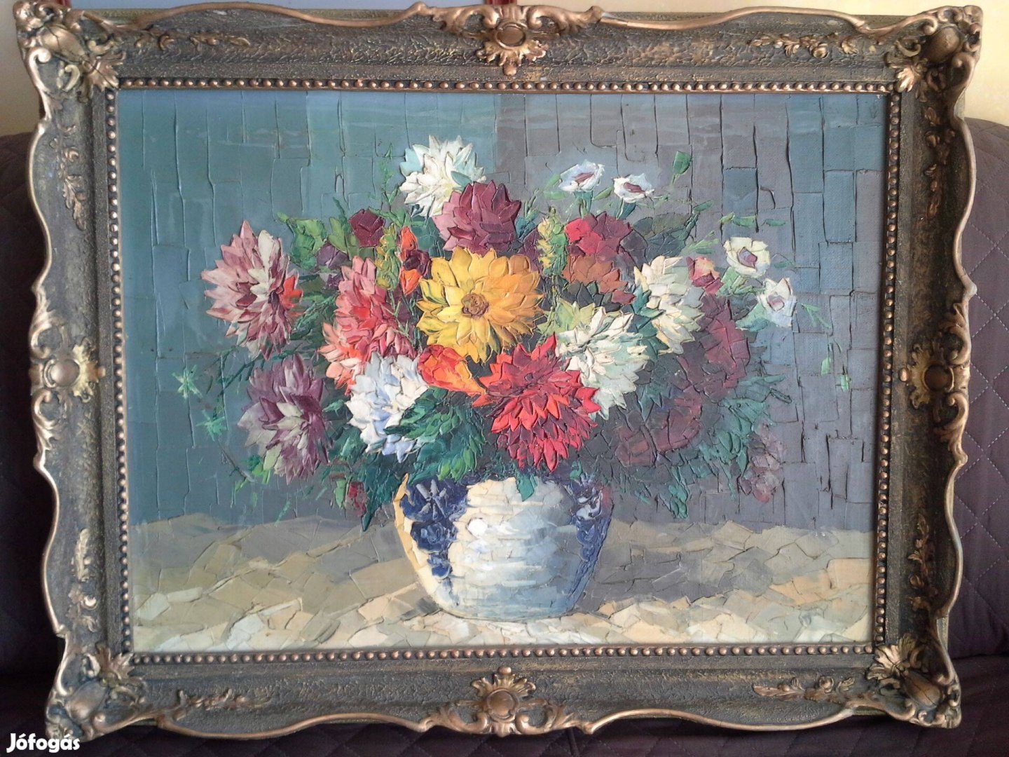 Festmény virágokkal