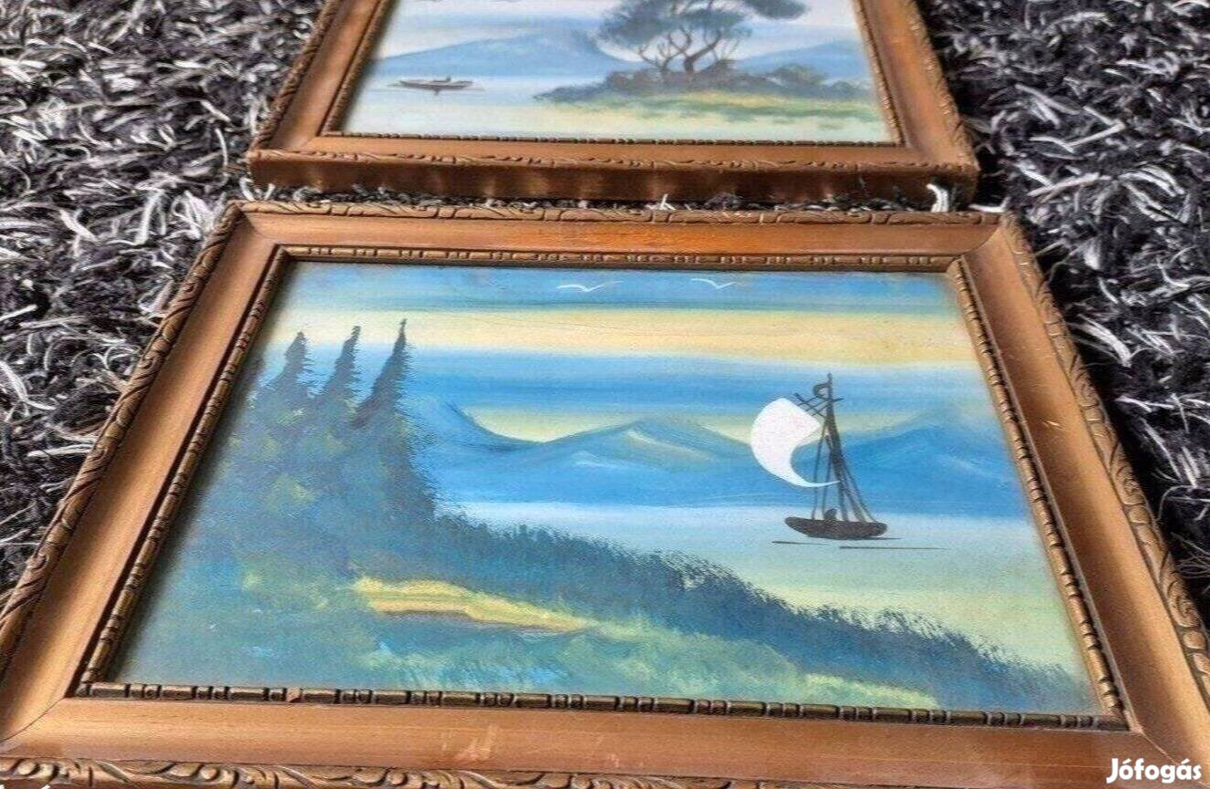 Festmények pár 29x23 cm