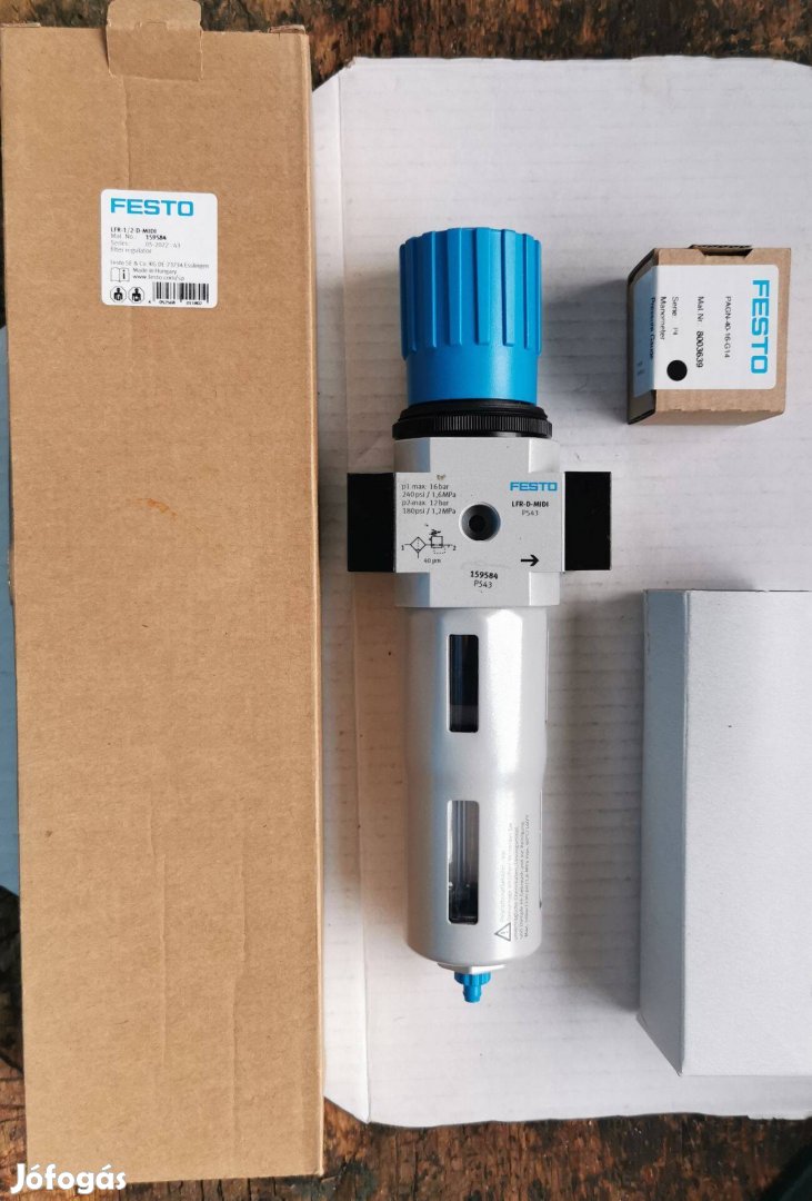 Festo Szűrő-nyomásszabályozó LFR-1/2-D-MIDI reduktor új!