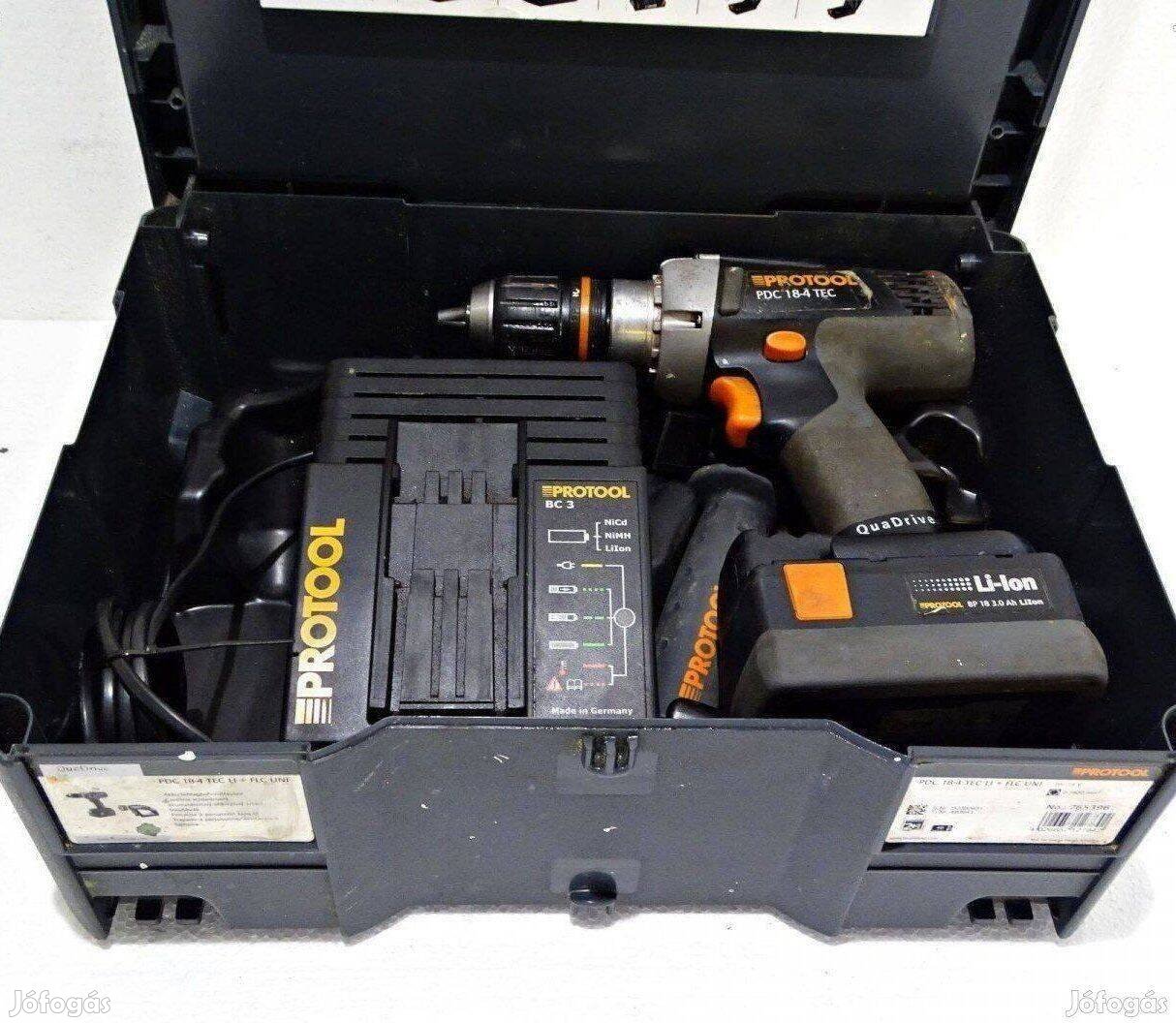 Festool Protool PDC 18-4 TEC akkus fúró csavarozó csavarbehajtó 18 V