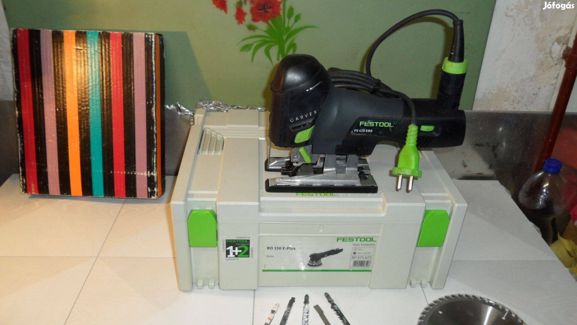 Festool új szúrófűrész dekopír fűrész tartozékkal PS 420 Ebg