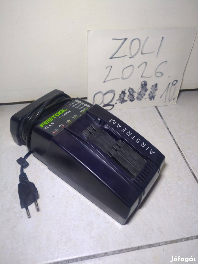 Festool újszerű ventilátoros akkumulátor töltő gyorstöltő