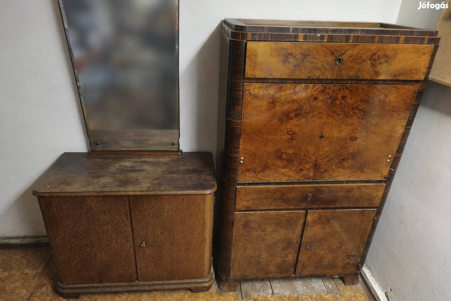 Fésülködő asztal, magas komód Art Deco stílusú