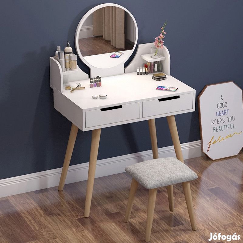 Fésülködőasztal öltözőasztal sminkasztal 72 x 40 x 80 cm