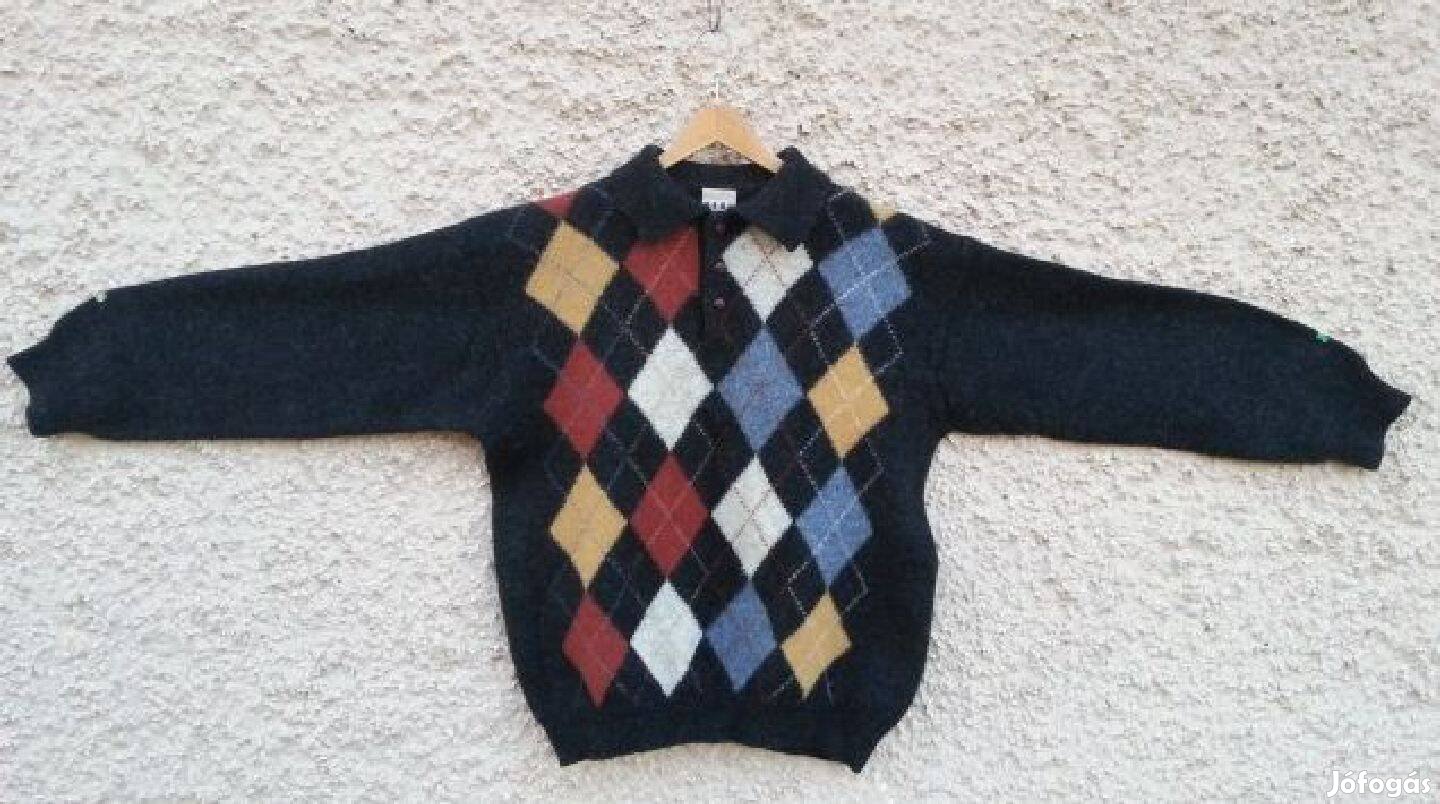 Ffi Seal színes gyapjú pulóver M méretű