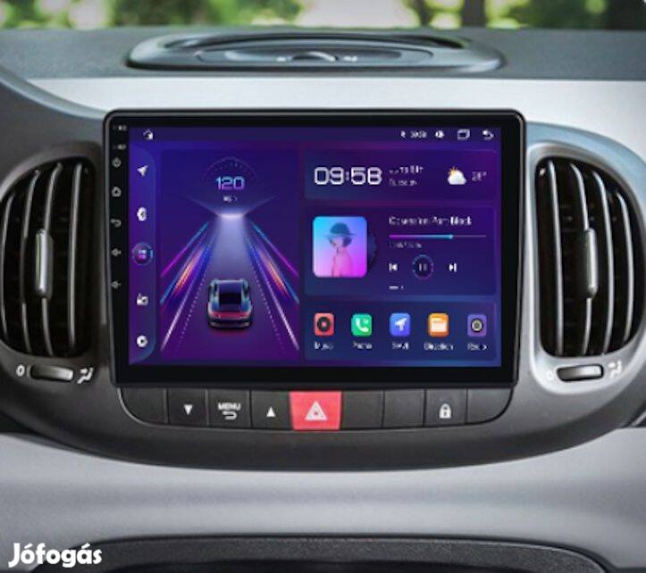 Fiat 500L Carplay Multimédia Android GPS Rádió Tolatókamerával