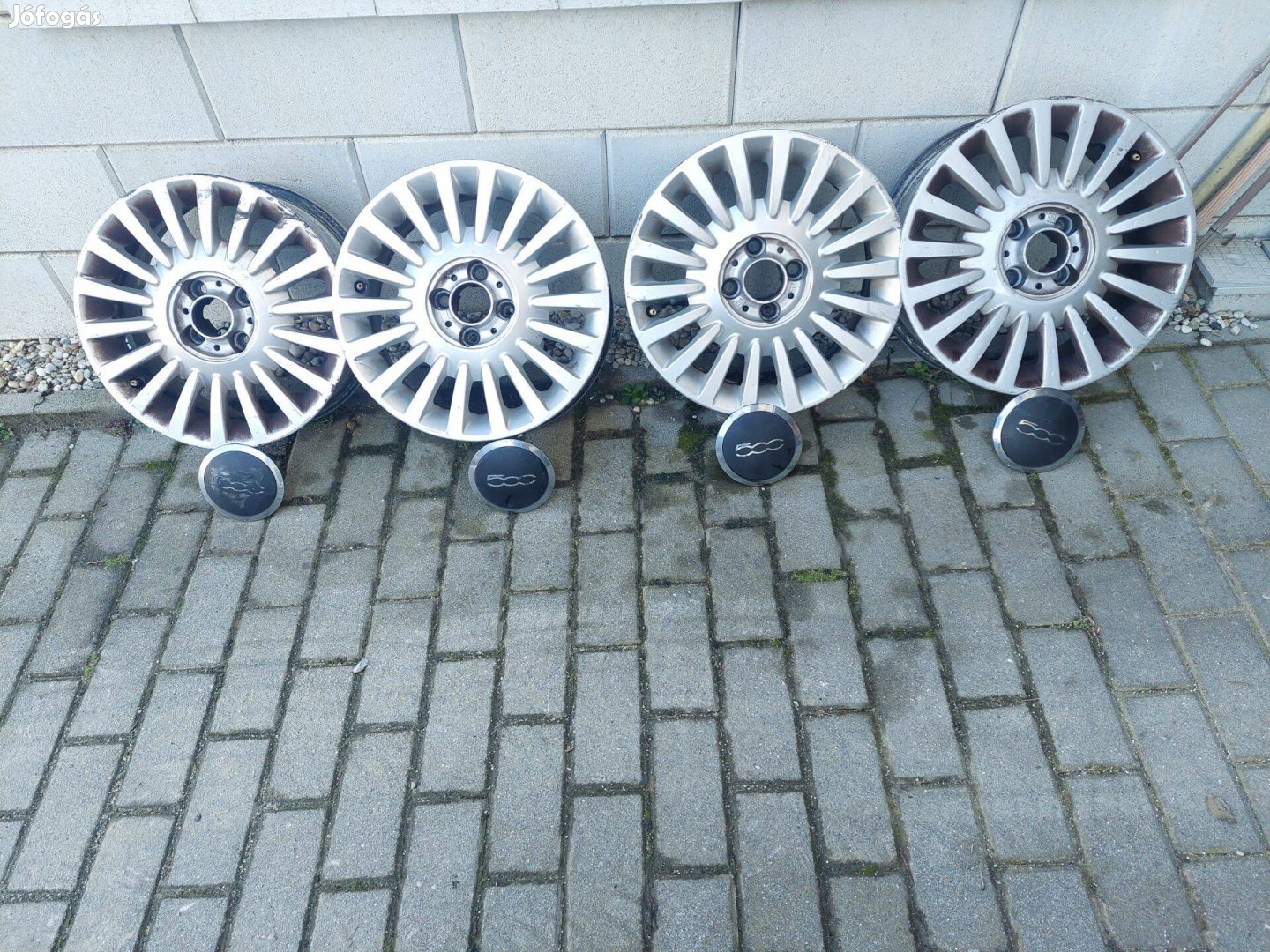 Fiat 500 15"-s gyári alufelni garnitúra