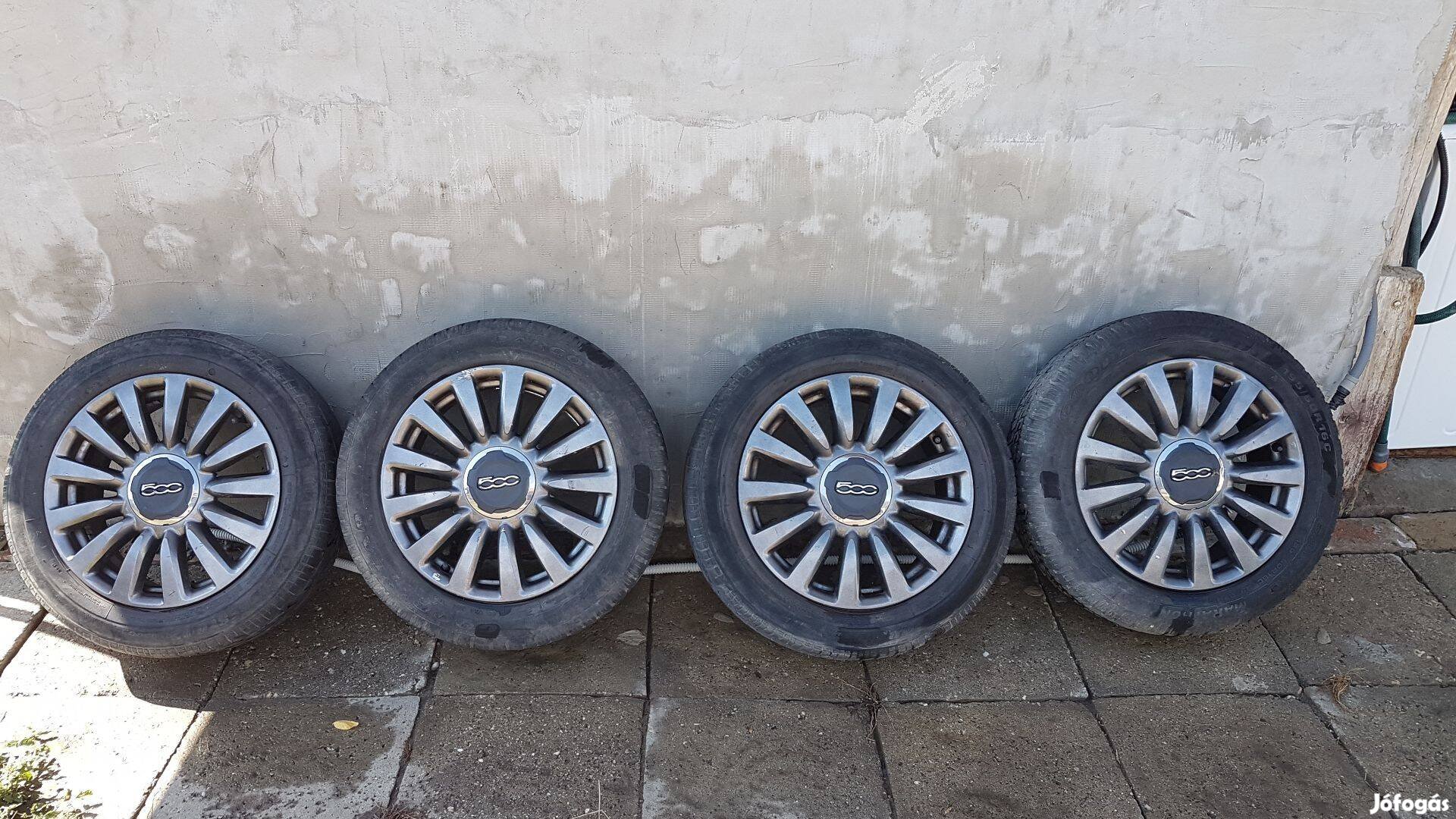Fiat 500 R16 5x98 alufelni nyári gumikkal szerelve