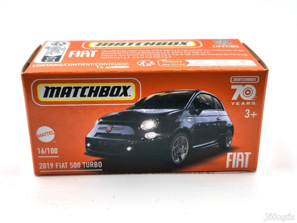 Fiat 500 Turbo (2019) - 16/100 - Matchbox - 1:64