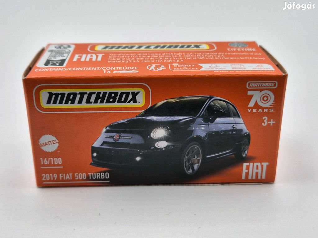 Fiat 500 Turbo (2019) - 16/100 - Matchbox - 1:64