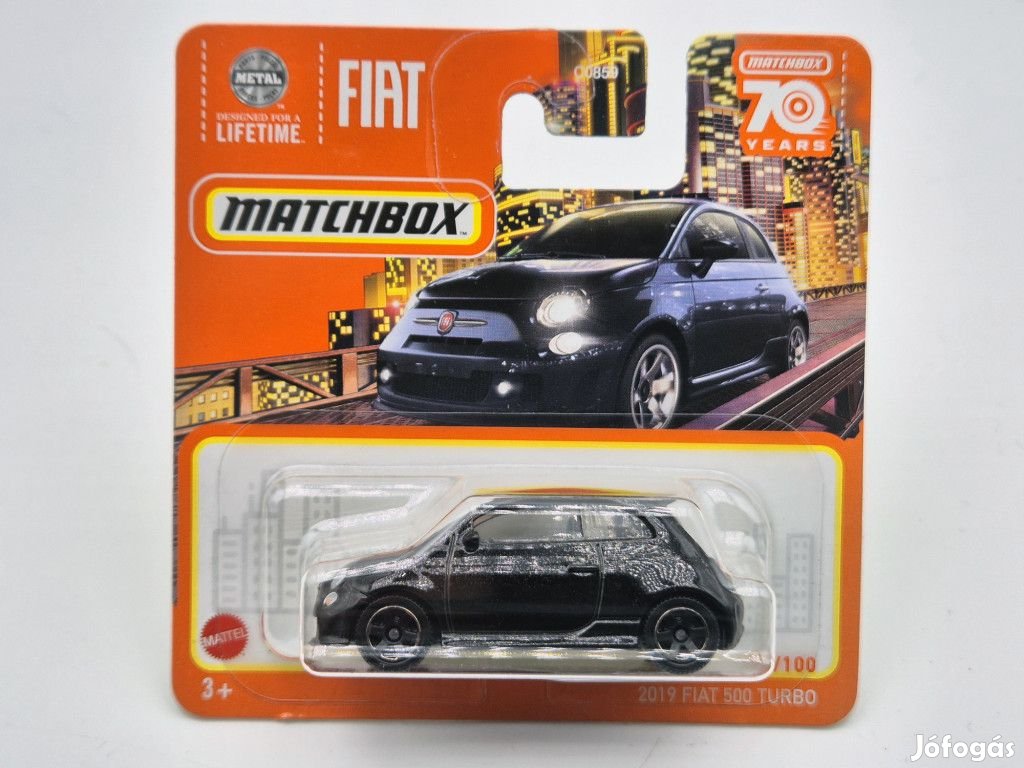 Fiat 500 Turbo (2019) - 2023 16/100 - bliszteres -  Matchbox - 1:64