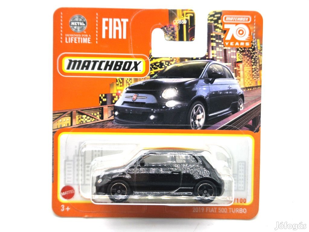 Fiat 500 Turbo (2019) - 2023 16/100 - bliszteres -  Matchbox - 1:64