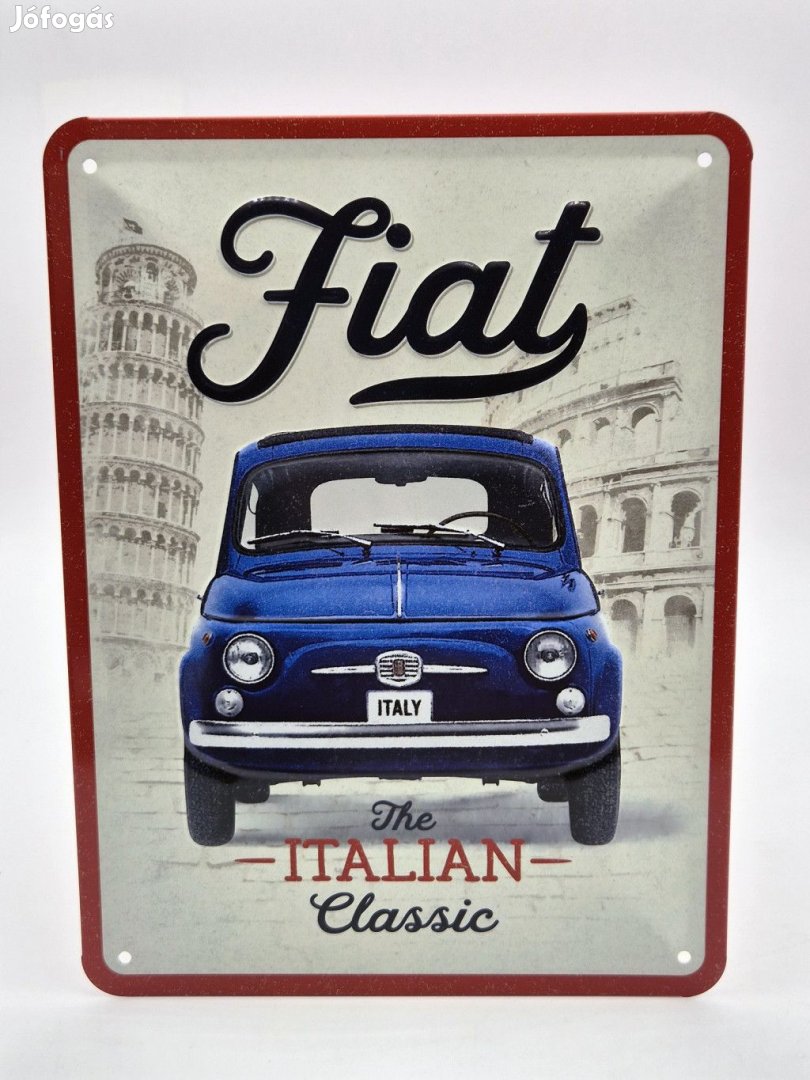 Fiat 500 - fémplakát  fém tábla  (15x20cm)