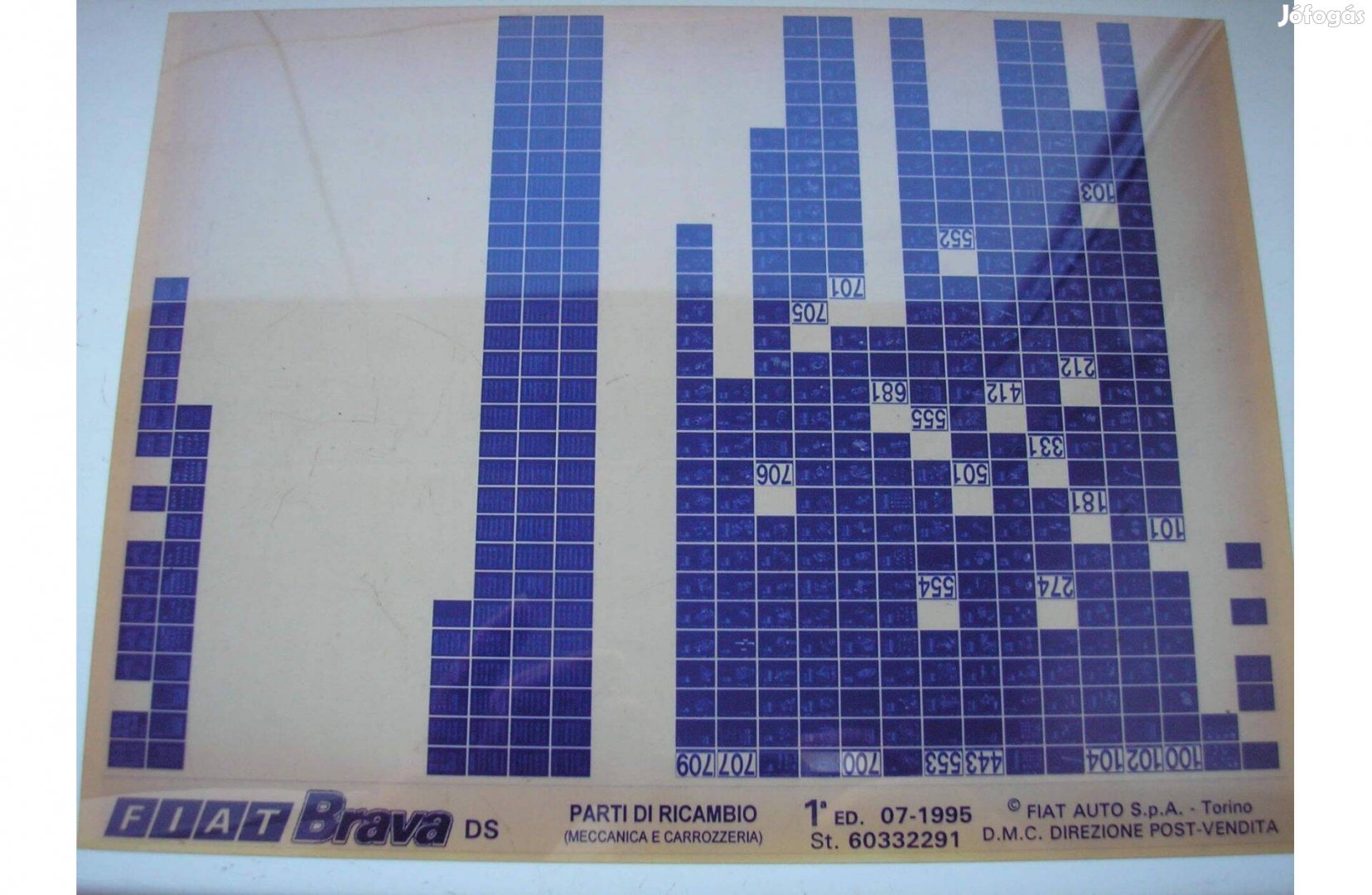 Fiat Brava Bravo , Tempra alkatrészjegyzék mikrofilmen ,retro