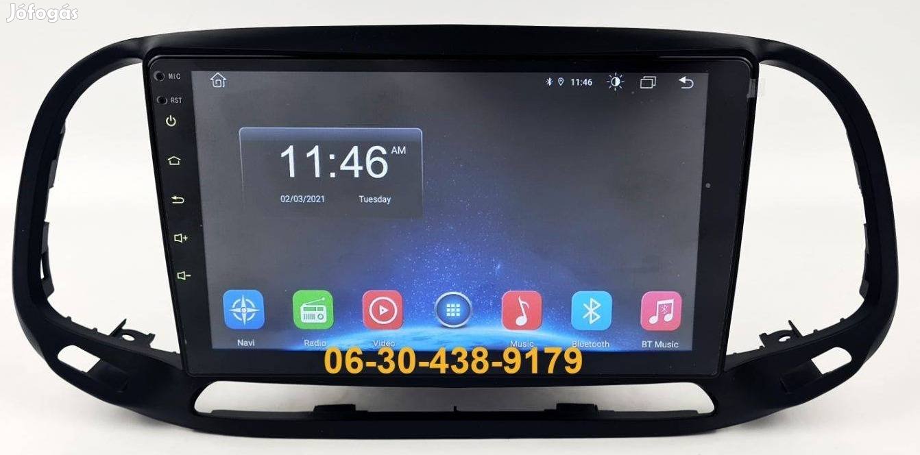 Fiat Doblo Android autórádió fejegység gyári helyre 1-4GB Carplay