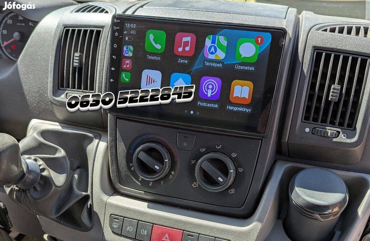 Fiat Ducato Android Kijelző Multimédia Navigáció Rádió Carplay GPS