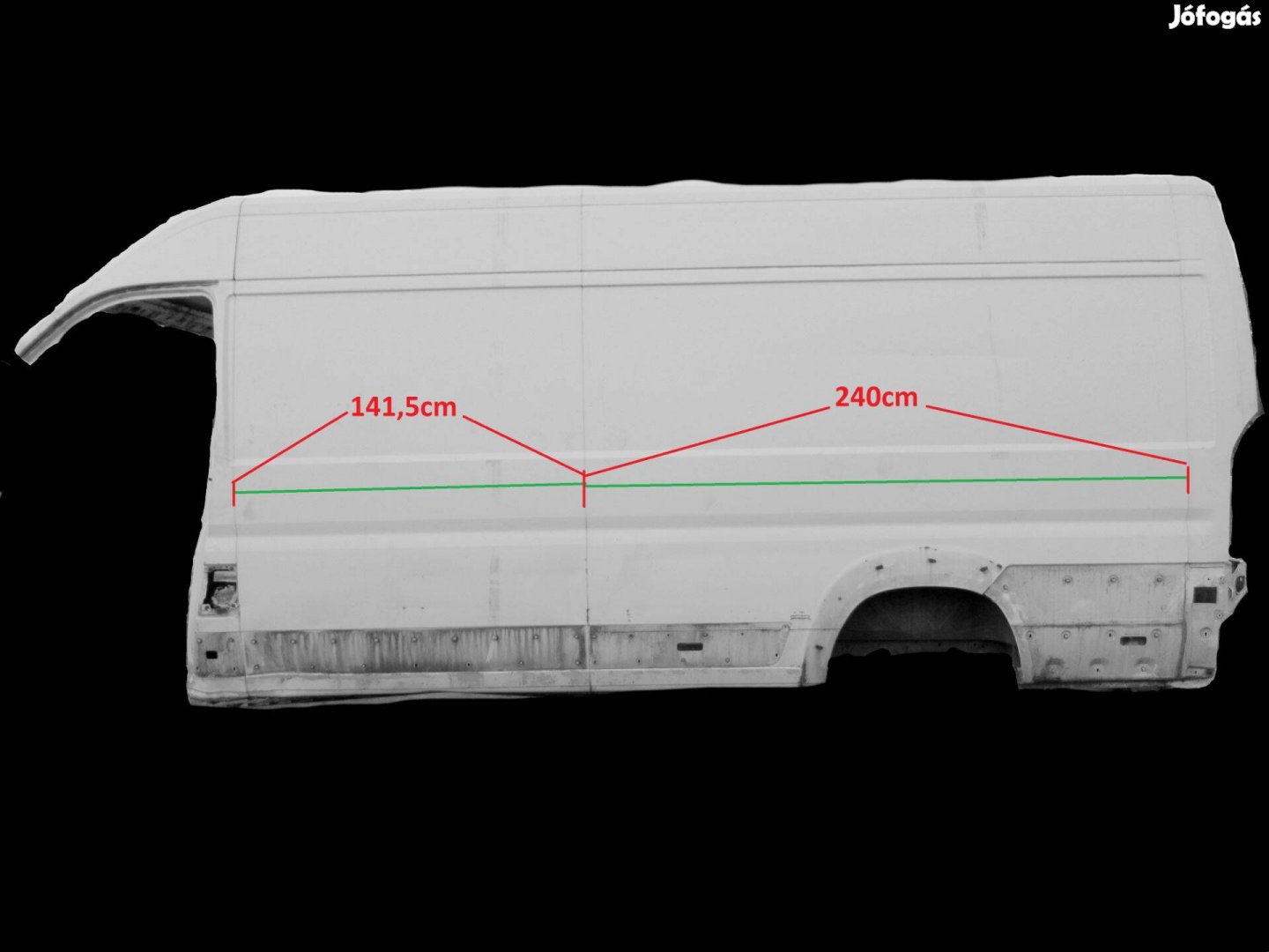 Fiat Ducato citroen jumper Peugeot Boxer L4 H2 negyed Ív Karosszéria