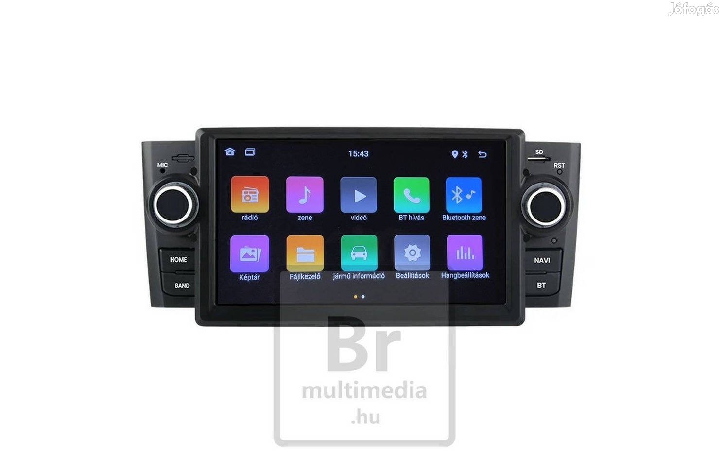 Fiat Grande Punto 2Din Android Rádió Multimédia Navigáció 7" Kijelző