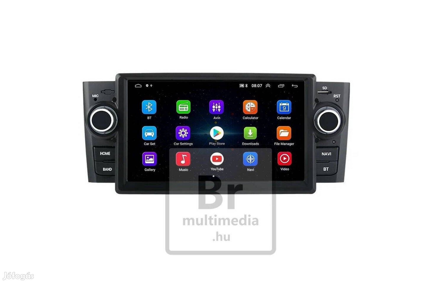 Fiat Grande Punto 2Din Android Rádió Multimédia Navigáció 7" Kijelző