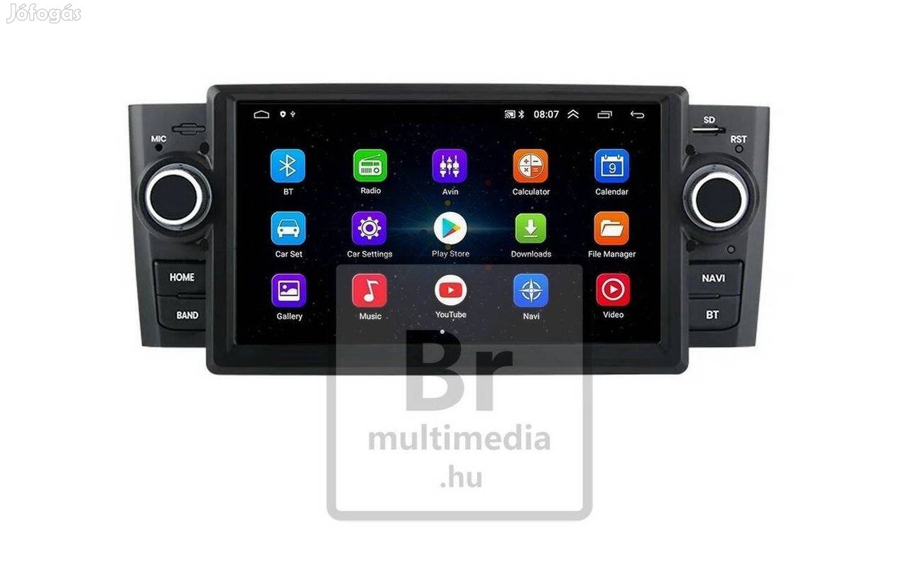 Fiat Grande Punto 2Din Android Rádió Multimédia Navigáció 7" Kijelző