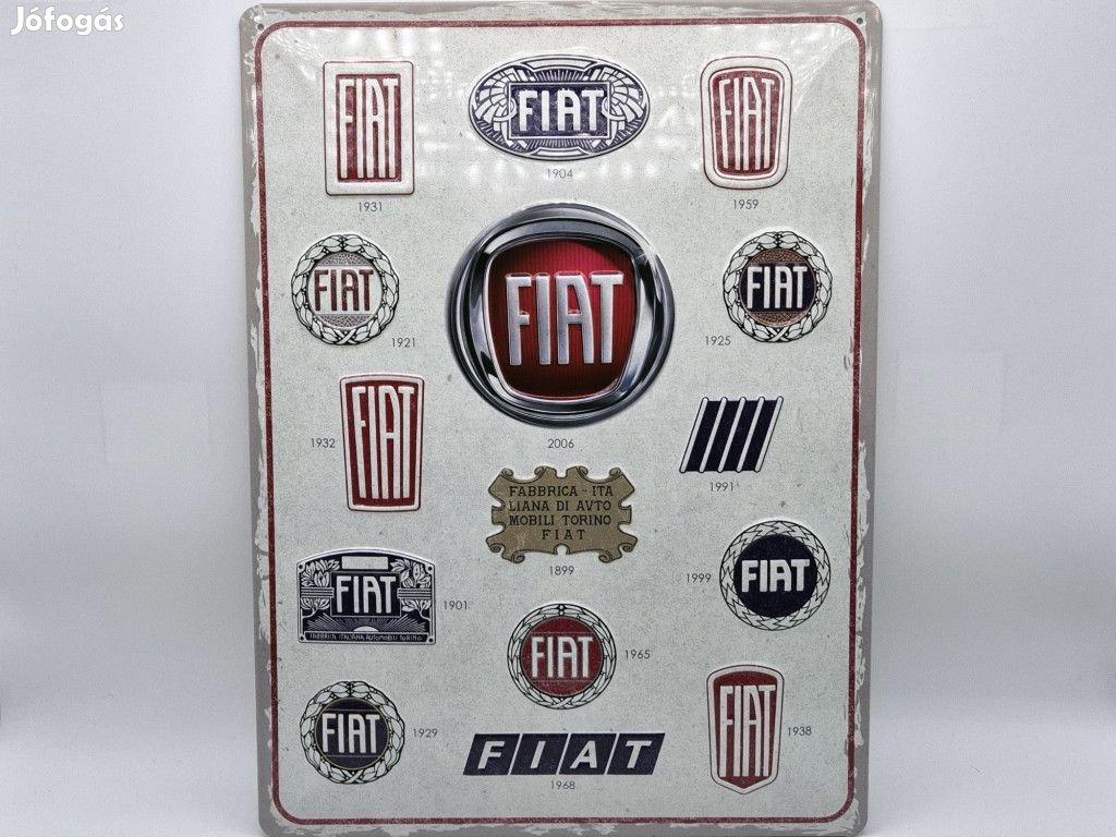 Fiat Logo - fémplakát  fém tábla (30x40cm)