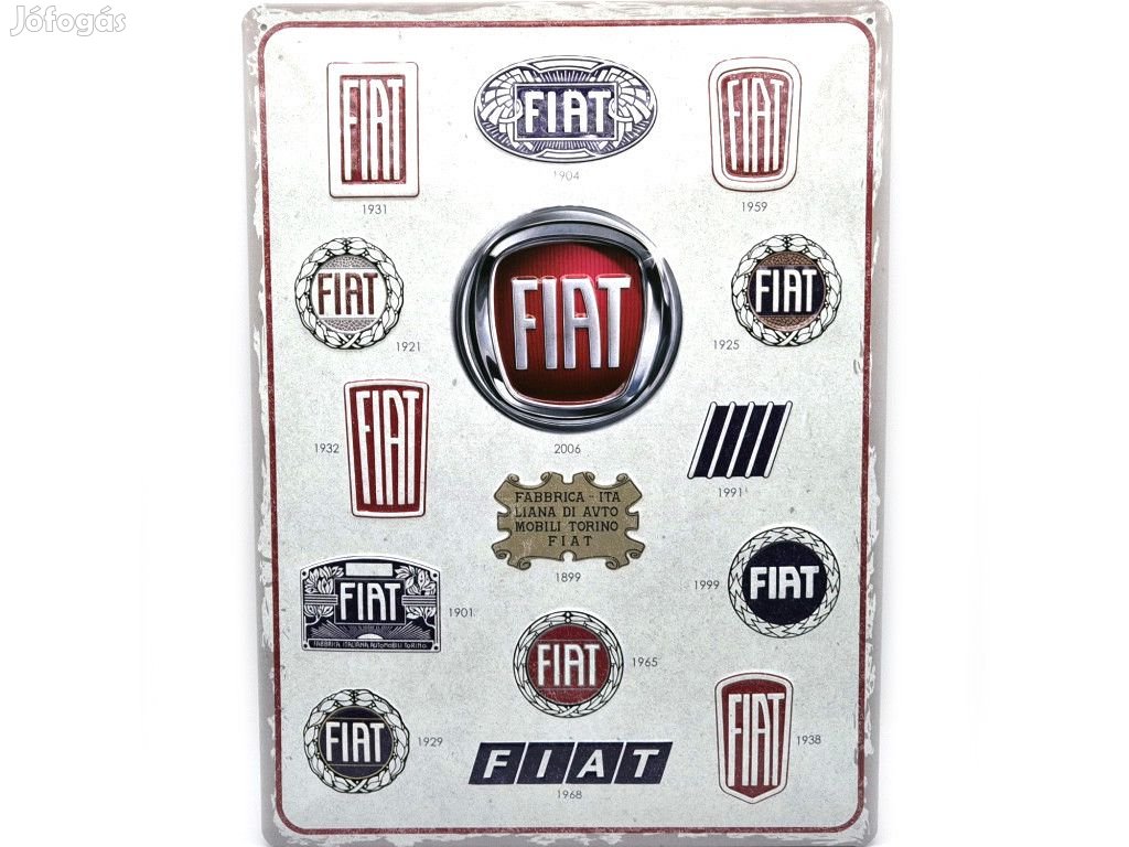 Fiat Logo - fémplakát  fém tábla (30x40cm)