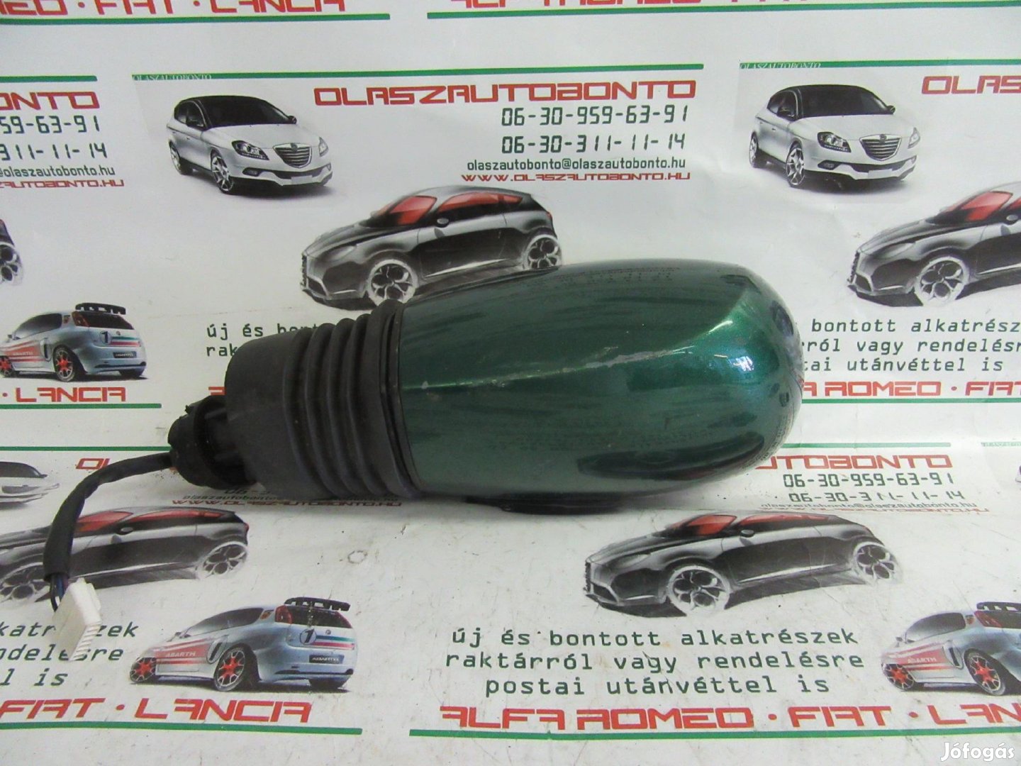 Fiat Punto II. III. zöld  színű, elektromos, bal oldali tükör